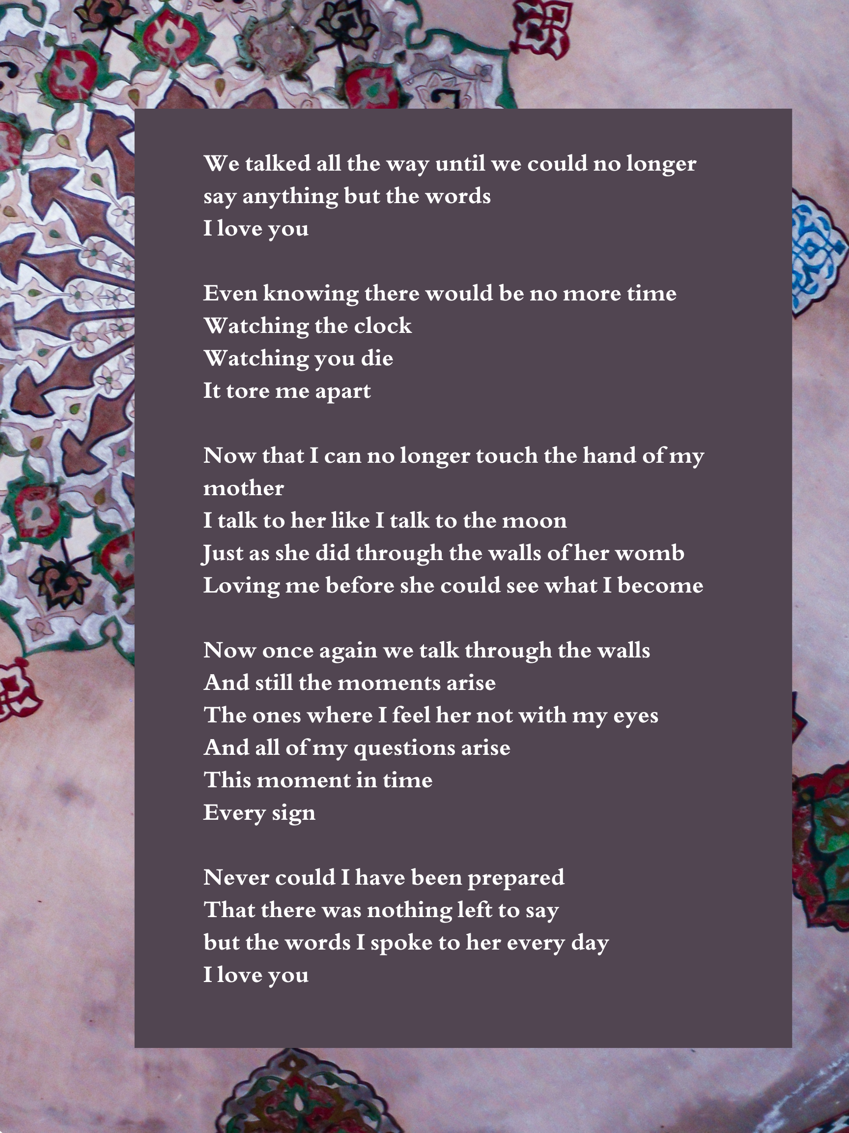 I love you Poetry Print